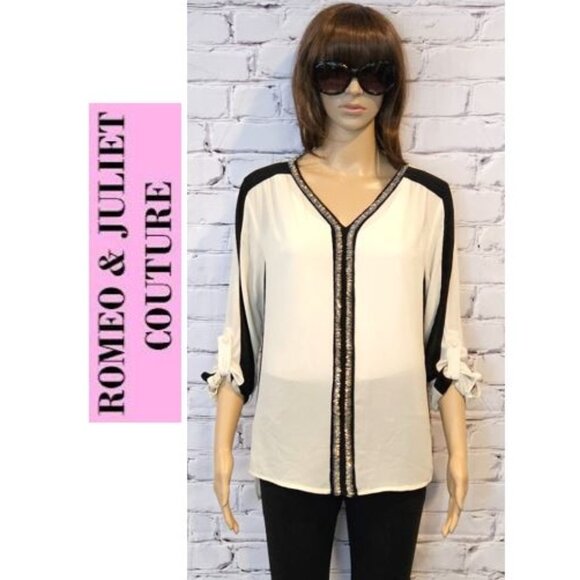 ROMEO & JULIET COUTURE, long sleeve blouse, Size: medium - Picture 1 of 11